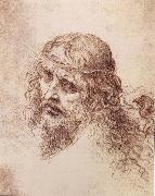 LEONARDO da Vinci Head and shoulders Christs Spain oil painting artist